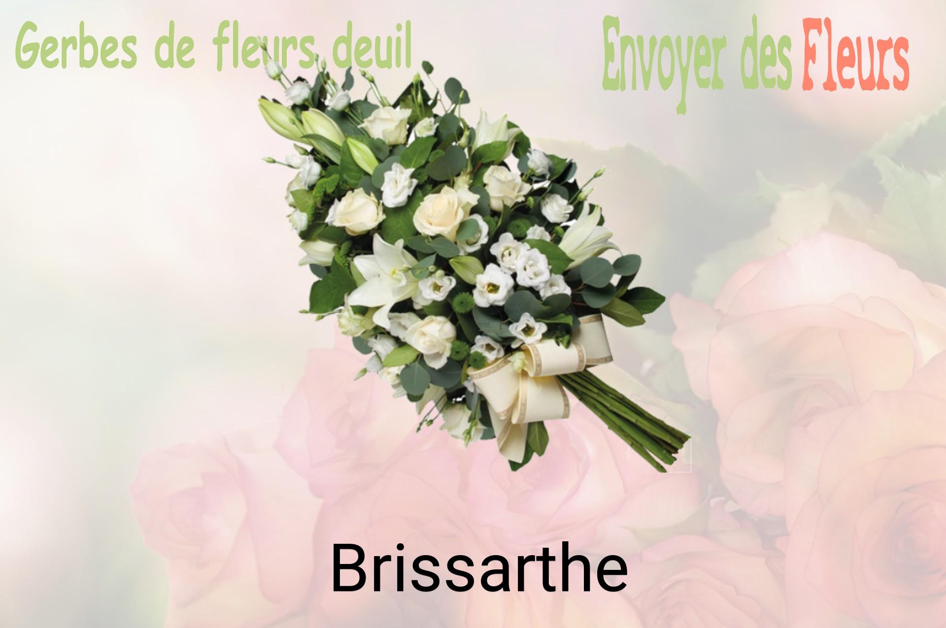 Gerbe de fleurs de deuil livrée à Brissarthe